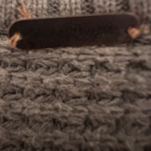 Free People Olive Green Moonshine Sweater Waffle Knit Cold Shoulder - Picture 6 of 9